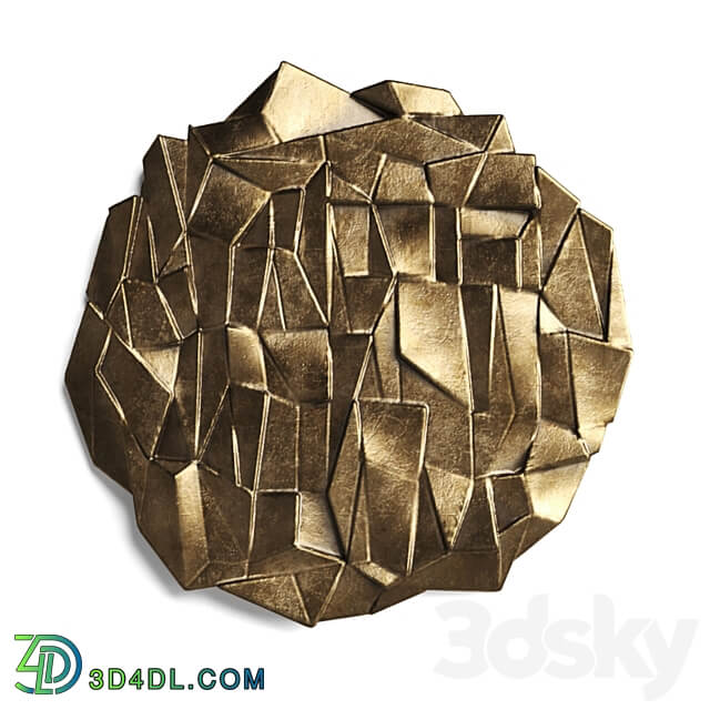 metal origami wall panel 3D Models