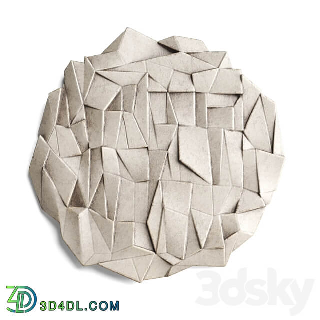 metal origami wall panel 3D Models