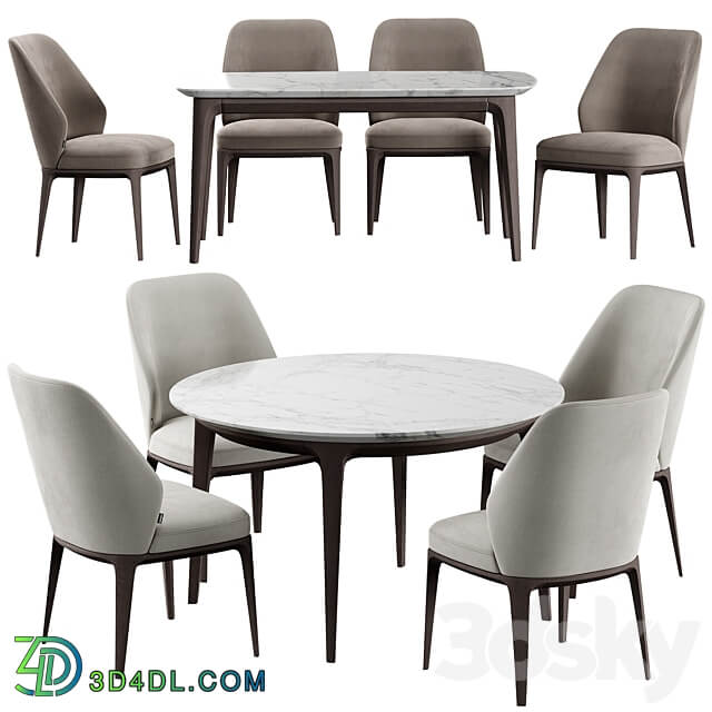 Emma Chair Play Table Dining Set Table Chair 3D Models