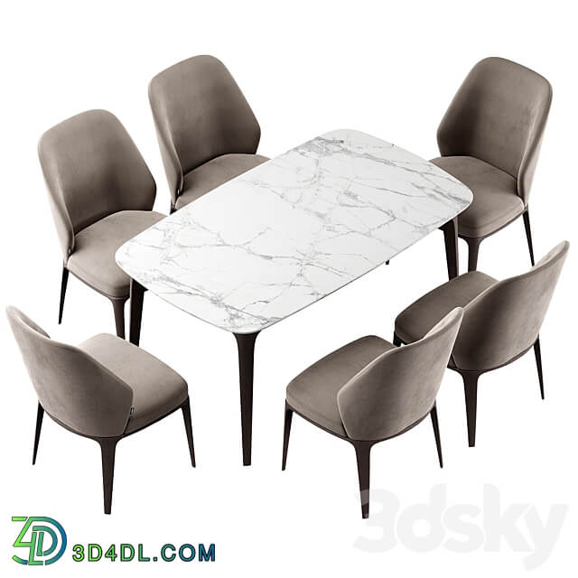 Emma Chair Play Table Dining Set Table Chair 3D Models