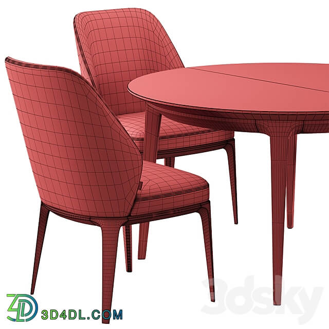 Emma Chair Play Table Dining Set Table Chair 3D Models