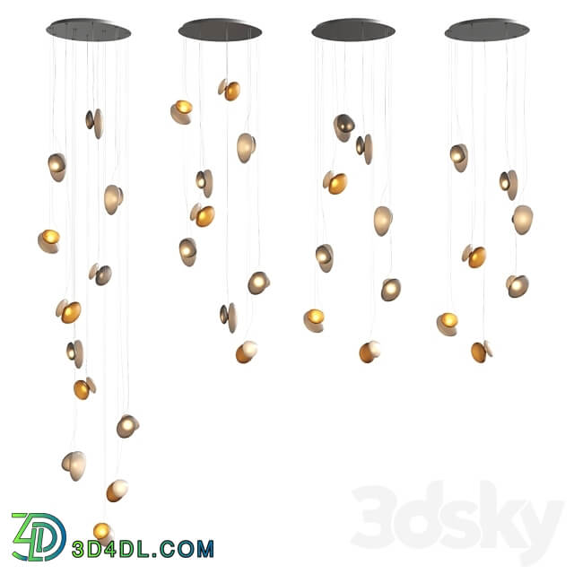 AND Pebble series chandelier Cluster Pendant light 3D Models