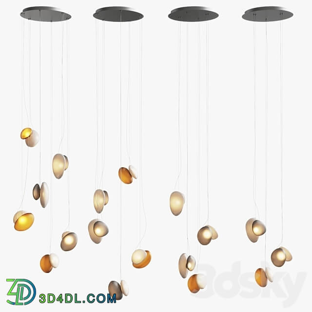 AND Pebble series chandelier Cluster Pendant light 3D Models