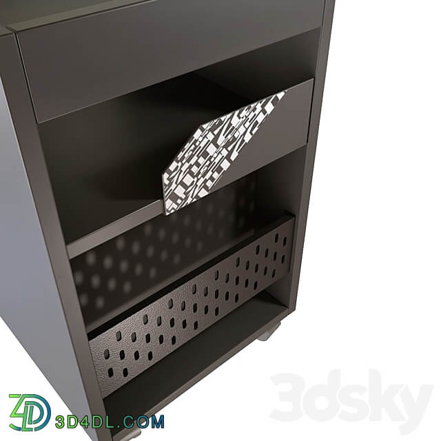 Cabinet on wheels Ikea Uppspel Sideboard Chest of drawer 3D Models