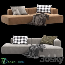 Soft modular sofa from the furniture factory Volga 3D Models 
