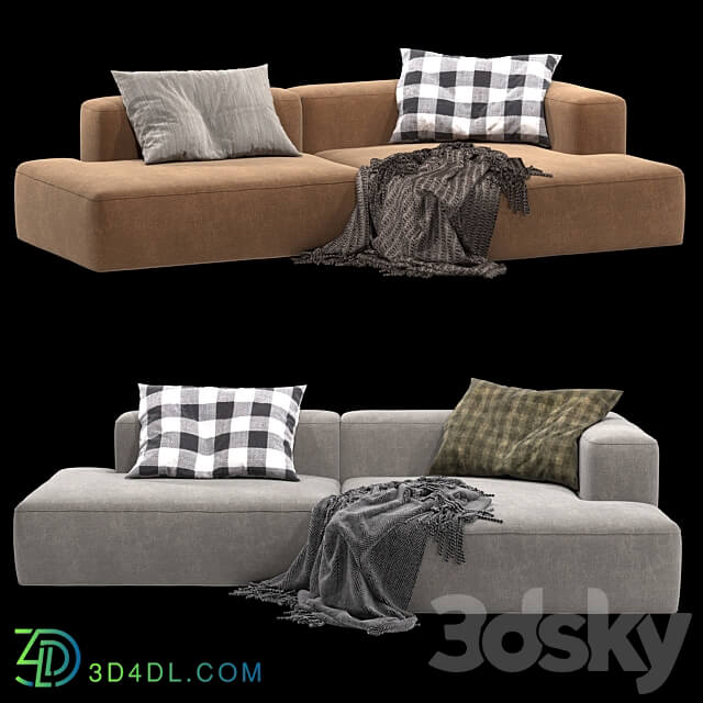 Soft modular sofa from the furniture factory Volga 3D Models