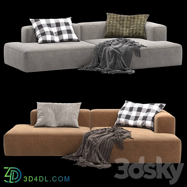 Soft modular sofa from the furniture factory Volga 3D Models