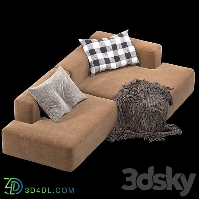 Soft modular sofa from the furniture factory Volga 3D Models