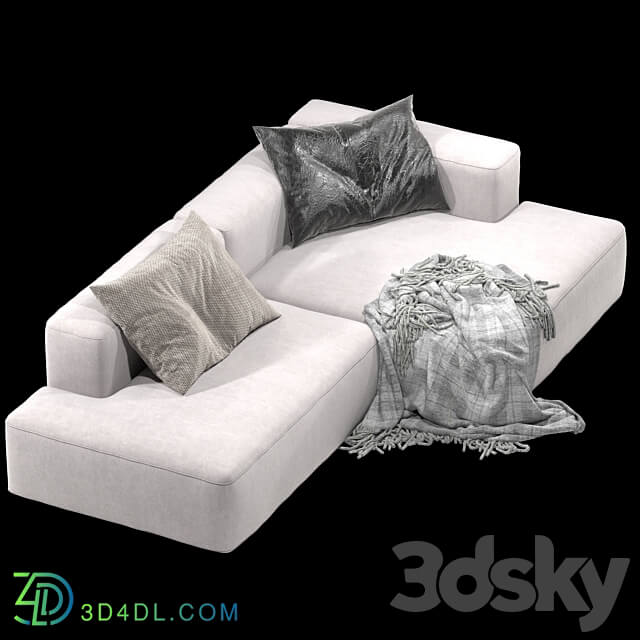 Soft modular sofa from the furniture factory Volga 3D Models