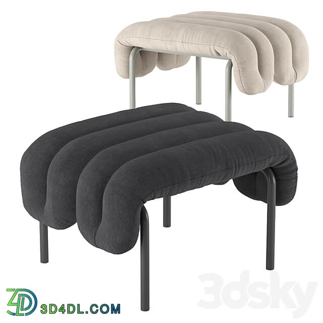 Hem. Puffy Ottoman. 3D Models