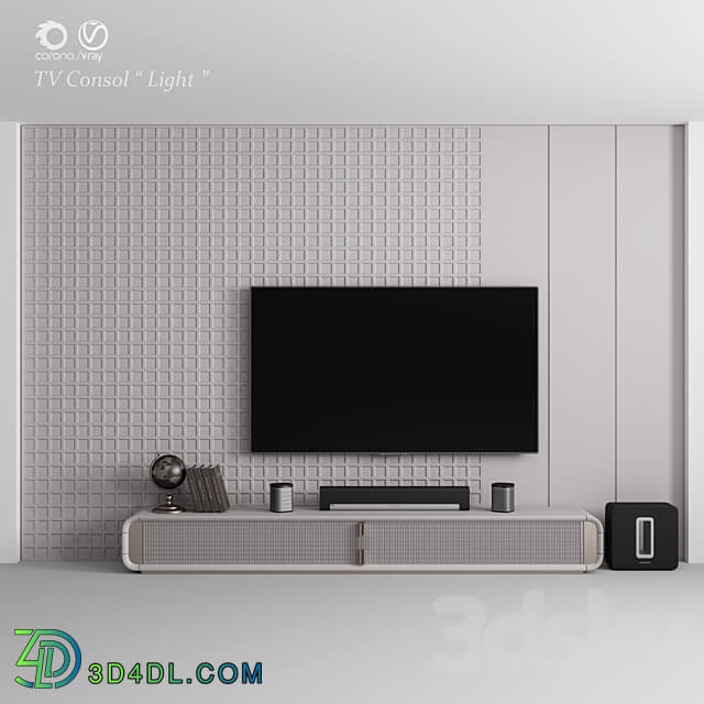 TV Console Light 3D Models