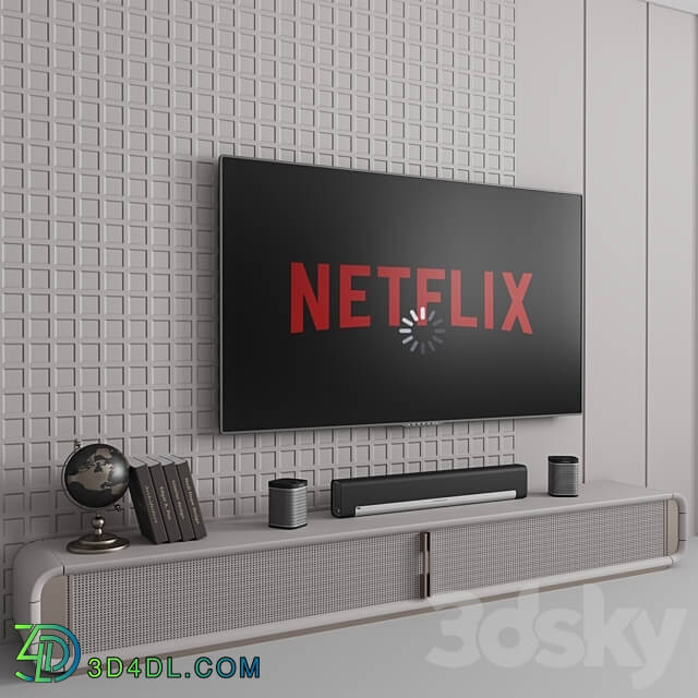 TV Console Light 3D Models