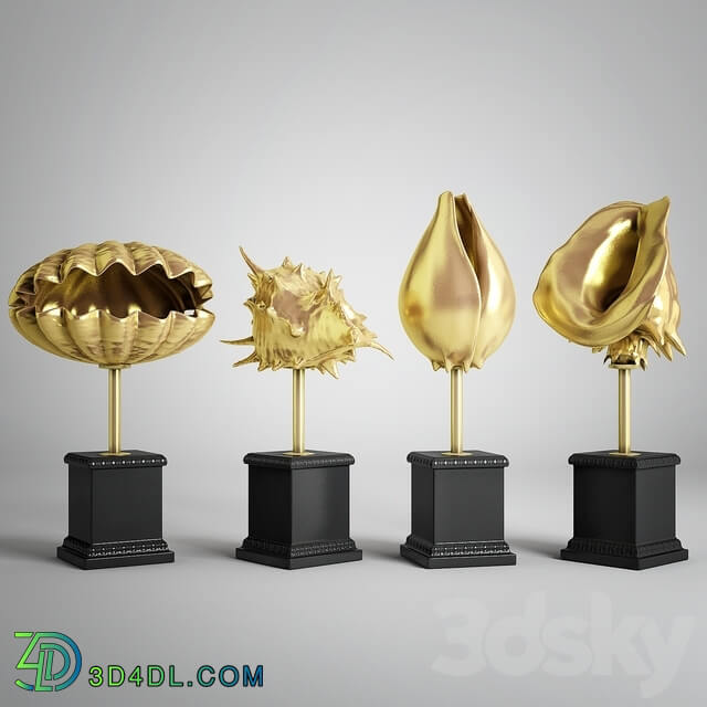 sea gold set Other decorative objects 3D Models