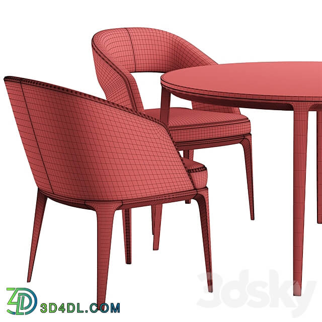 Pace Loom Chair L Table Table Chair 3D Models