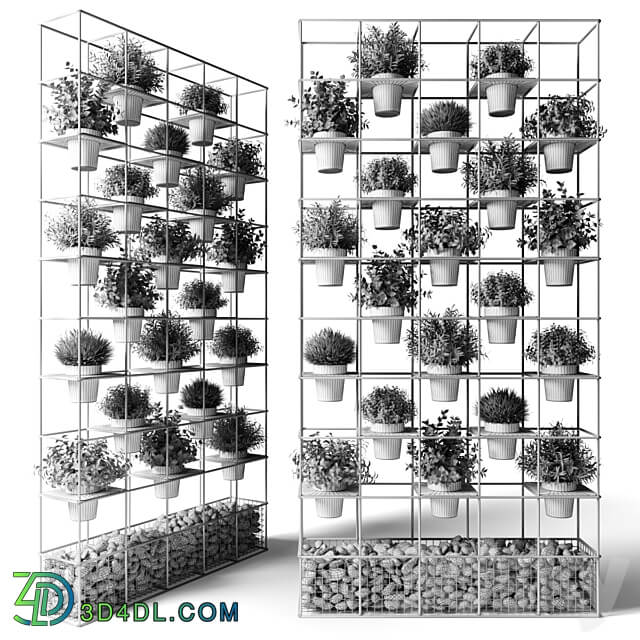 Vertical garden for potted plants Fitowall 3D Models