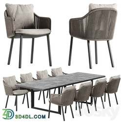 Tribu Senja chair Nox table set Table Chair 3D Models 