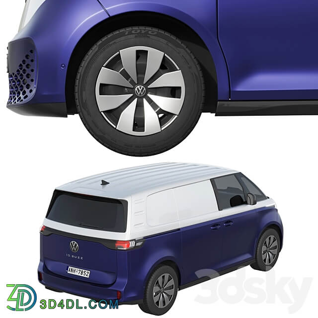 Volkswagen ID. Buzz Cargo 2023 3D Models