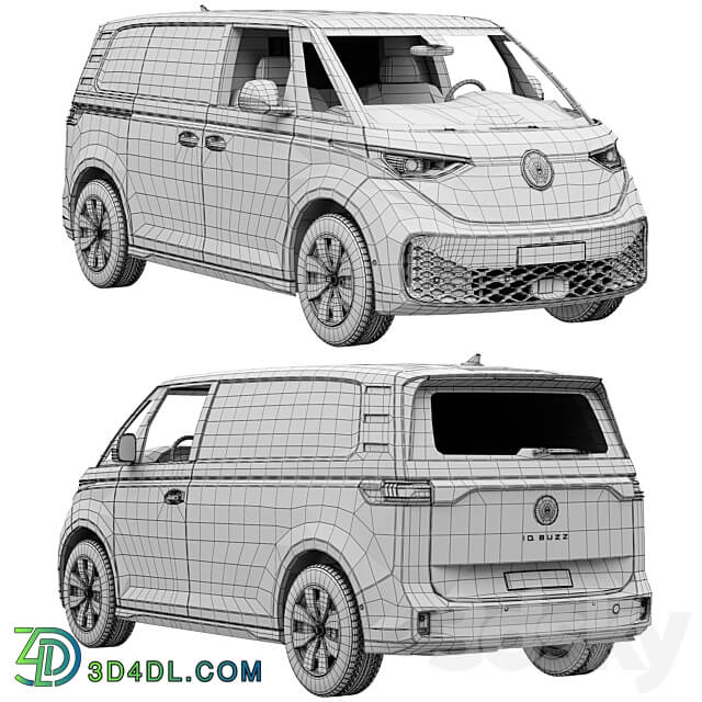 Volkswagen ID. Buzz Cargo 2023 3D Models