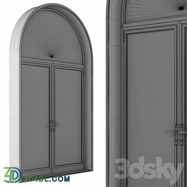 Black Modern Arched Window Windows Set 07 3D Models