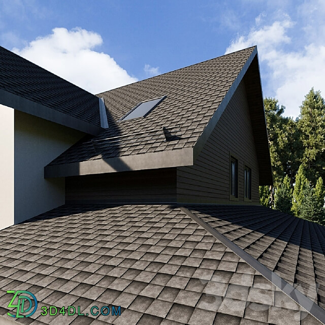 Roof tiles Shinglas Tehnonikol Miscellaneous 3D Models