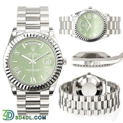 Rolex Watch Oyster Perpetual Day Date Watches Clocks 3D Models 