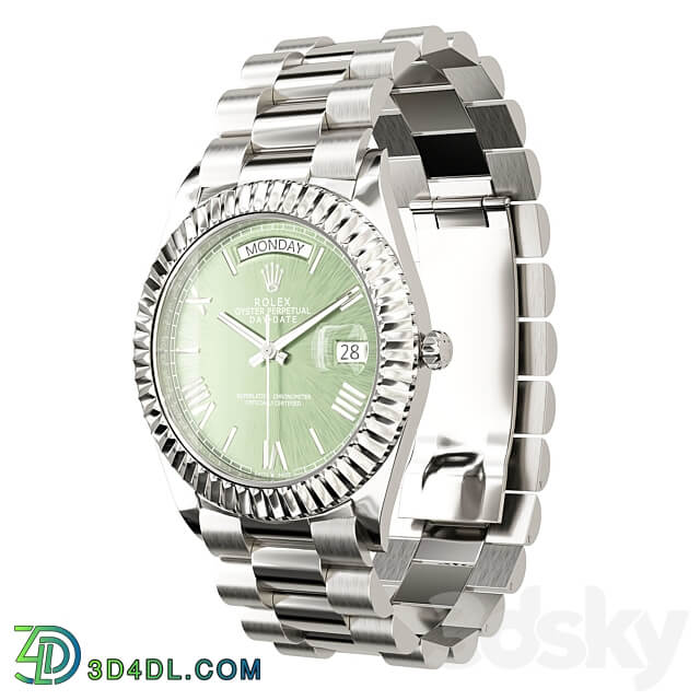 Rolex Watch Oyster Perpetual Day Date Watches Clocks 3D Models