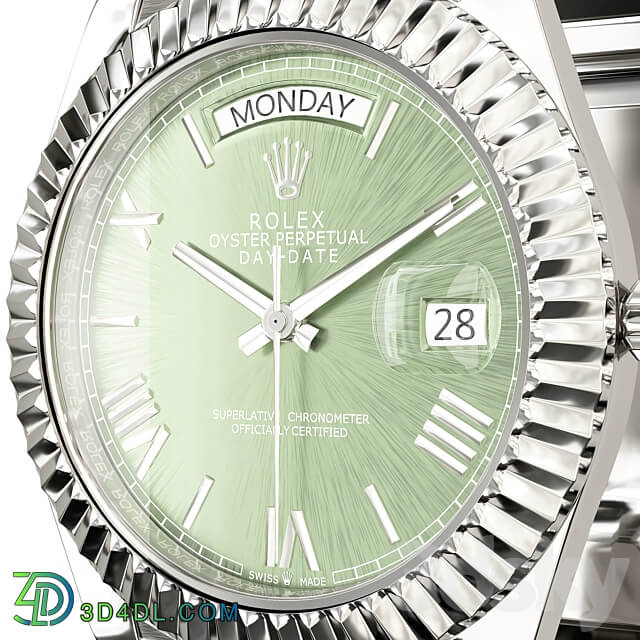 Rolex Watch Oyster Perpetual Day Date Watches Clocks 3D Models