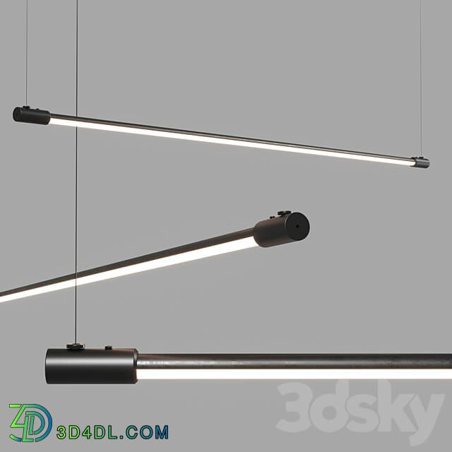 Linear LED Pendant Lamp Pendant light 3D Models