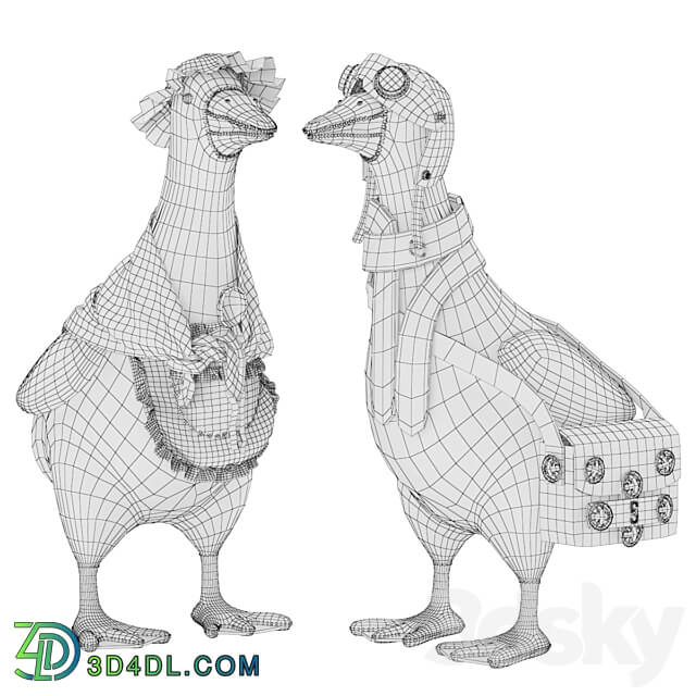 Knitted Geese 3D Models