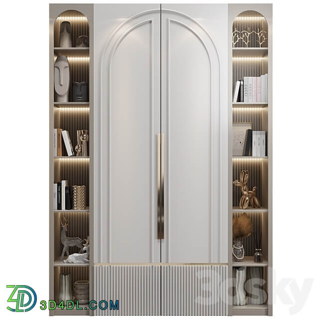 Neoclassical wardrobe 04 Wardrobe Display cabinets 3D Models