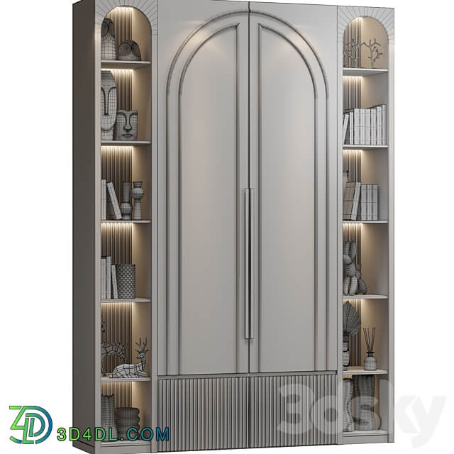 Neoclassical wardrobe 04 Wardrobe Display cabinets 3D Models