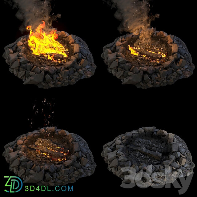 Campfire 01 Other 3D Models