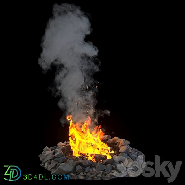 Campfire 01 Other 3D Models