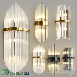 Glass Sconce Collection 3D Models 