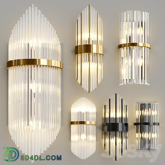 Glass Sconce Collection 3D Models