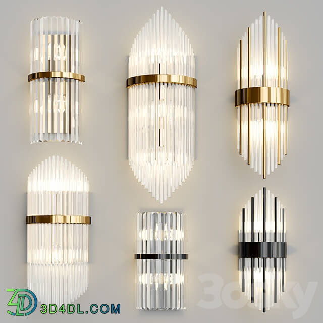 Glass Sconce Collection 3D Models