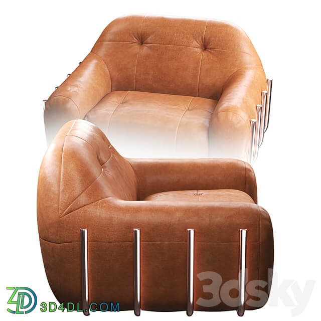 Brace Leather Chair 3D Models