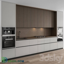 Kitchen Modern Wood and White Cabinets 96 Kitchen 3D Models 