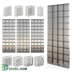Glass Block Wall 07 Other decorative objects 3D Models 