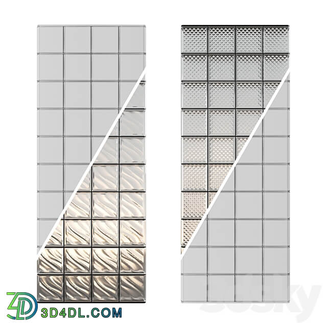 Glass Block Wall 07 Other decorative objects 3D Models