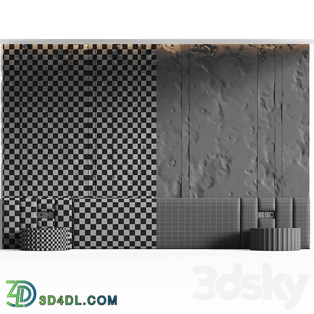 Headboard Eroded Other decorative objects 3D Models