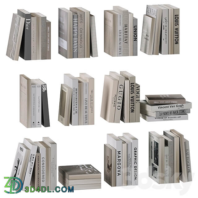 Decorative books 3D Models