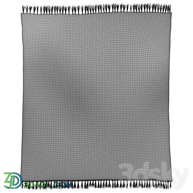 Checkerboard Hilo Tufted Rug 3D Models