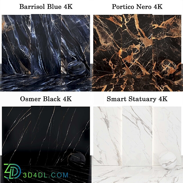 Collection Marble 64 3D Models