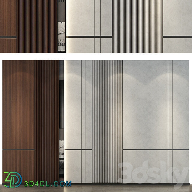 wall panels set 117 3D Models