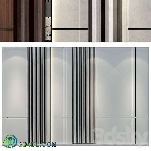 wall panels set 117 3D Models