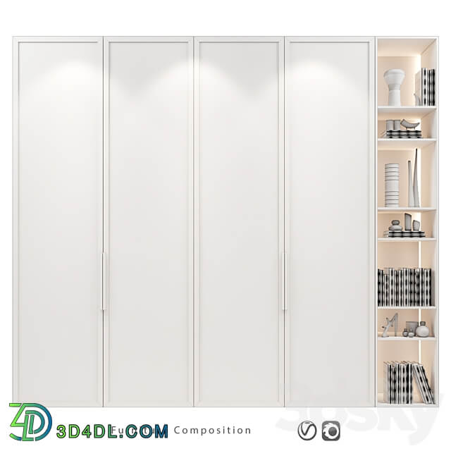 Furniture composition 234 Wardrobe Display cabinets 3D Models