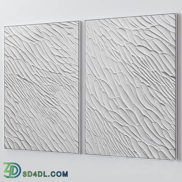 Set of large wall paintings 2033 3D Models