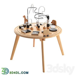 Crate and Barrel Kids Wooden Activity Table 3D Models 