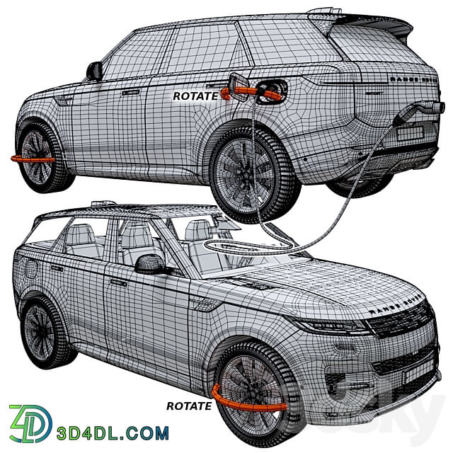 Range Rover Sport hybrid PHEV 2022 3D Models